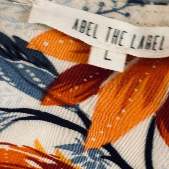 The Label By Anthropologie  Orange V-Neck Tiered  Floral Maxi Dress Size L - Picture 4 of 14